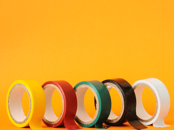 Different colors of tape
